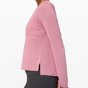 Lululemon Train to Be Long Sleeve Pink Taupe size 8